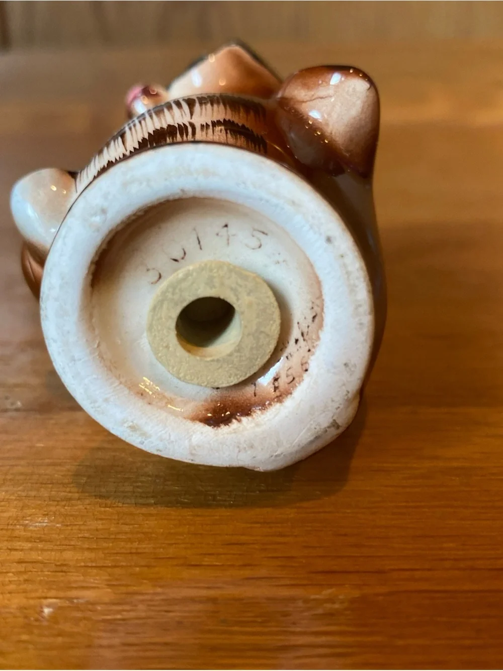 Vintage LEFTON Owl Salt Shaker Scholar Rhinestone Eyes 1956 Graduate Diploma